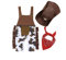 YWLINK Baby Kid Kleinkind SchöN Western Cowboy Overall Hat Schal Overall Strampler Mit Quaste 3PCS Outfits Set Kleidung