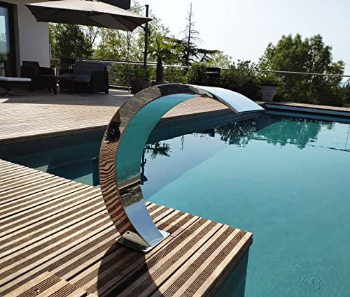 CASCADES-INOX Fontaine Piscine Bassin Modèle Cobra Hauteur 65cm