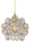 JIAODIE Hängelampe Kreative Glas Blume Pendelleuchte E27 Tiffany Stil Blütenblatt Hängeleuchte Messing Dekorative Kronleuchter Restaurant Lampe Schlafzimmer Deckenleuchte 20X18cm,Durchsichtig