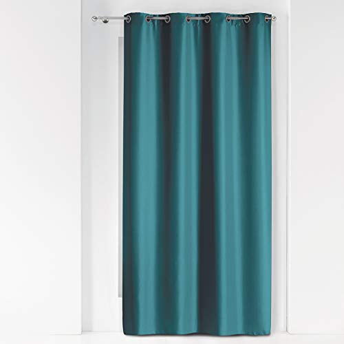 Douceur d'intérieur, Ösenvorhang, 140 x 260 cm, Petrol, Polyester, Petrole
