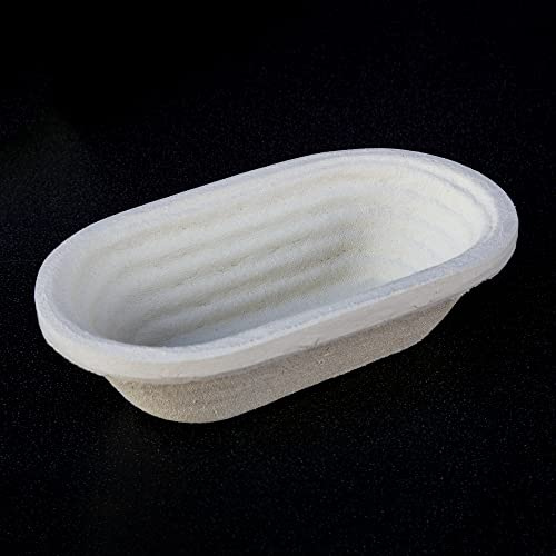 Panier à pain ovale professionnel respectueux de l'environnement 500 g avec motif spirale - Robuste - Pulpe de bois durable et respectueuse de l'environnement