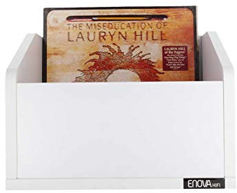 Meuble Enova Hifi Vinyle Box 120wh pour 120 vinyles Blanc