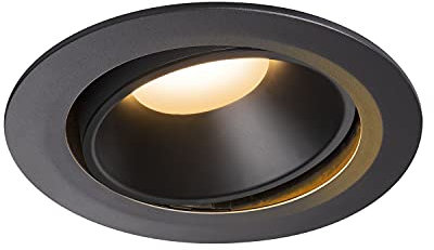 SLV Deckeneinbauleuchte NUMINOS® MOVE DL XL / LED Spot, Fluter, Deckenstrahler, Deckenleuchte, Einbau-Leuchte, Innen-Beleuchtung / 2700K 37.4W 3300lm schwarz 20Grad