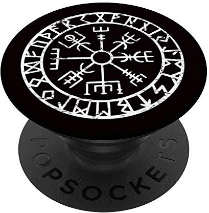 Kompass schwarz weiß antik Motiv Retro Geschenk PopSockets mit austauschbarem PopGrip