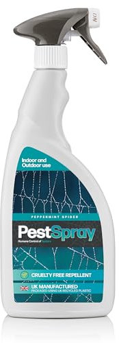 Peppermint Spider PestSpray, Peppermint Oil Spray, Spider Repellent, 750ml Bottle, Suitable Indoor & Outdoor Use