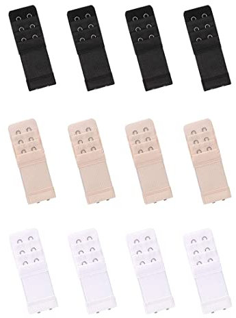 CRLLDPM 12 PCS Extensions de Soutien-Gorge Attaches de Soutien-Gorge Prolongateur Soutien Gorge Extension de Fermeture de Soutien-Gorge Confortable Gorge de 2 Crochet