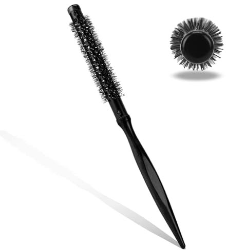 1,2 cm Rundbürste zum Föhnen Mini-Tolle-Rollenbürste Professionelle Haarbürste Reise Bart Bürste Stylingbürste Kleine Lockenbürste für dünnes Haar Bart Heben Locken