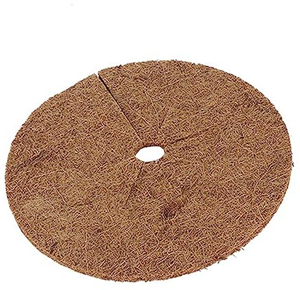 COOPHYA Tapis De Pot De Fleurs en Fibre Végétale Naturelle Rond 20x1 Cm pour Jardin Et Balcon, Anneau De Paillis Anti-Herbe Respirant Et Protecteur, Base Solide pour Plantes Et Fleurs