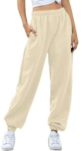 Dam enfärgad haremsbyxor jogging lösa byxor med elastiska fickor hög midja baggy fitness tracksuit bottnar sport Harem byxor Casual, Spår-khaki, M