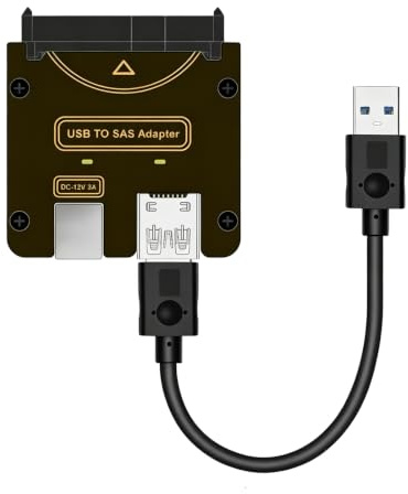 SFF-8482 Adattatore RAID per dischi rigidi SAS da 29 pin a USB3.0 5 Gbit/s, adattatore di conversione da USB 3.0 a SAS per dischi rigidi da 2,5/3,5 pollici, scheda adattatore SSD con chipset e