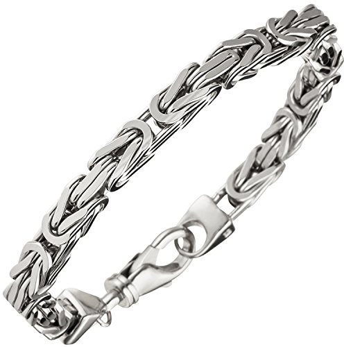 Jobo Damen Königsarmband 925 Sterling Silber 21 cm Armband Silberarmband Karabiner