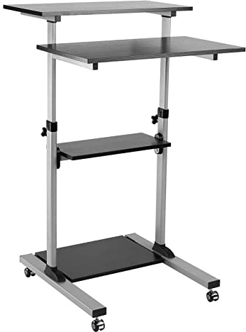 ROLINE PC-Steh-Arbeitsplatz, höhenverstellbar, schwarz / grau