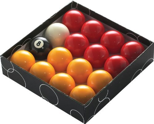 East Eagle Billiard/Pool Balls, Complete 16 Balls Set (2-1/4 Inch Red&Yellow)