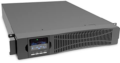 DIGITUS Unterbrechungsfreie Stromversorgung – OnLine USV-System – 1,5 kVA 1,5 kW – 8 C13 Steckdosen – UPS Software – RS232, RJ45 und USB-Anschlüsse – 19 Zoll 2 HE