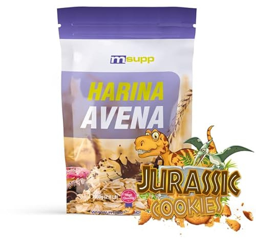 MM Supplements - Farina d'Avena - 1 kg - Fonte di Proteine ​​- Favorisce la Flora Intestinale - Soddisfa L'Appetito - Jurassic Choc