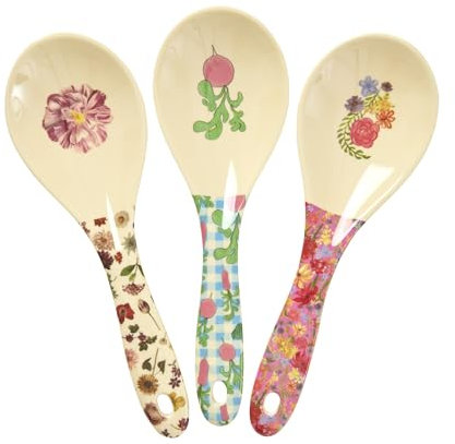 Rice 3 x Salatlöffel aus Melamin La Joie De Vivre Prints