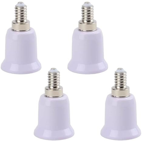 Convertitore adattatore da E14 a E27,4 PCS Convertitore Portalampada,Adattatore Portalampada E14 a E27,Adattatore E27,per LED,Lampade a incandescenza e lampade CFL