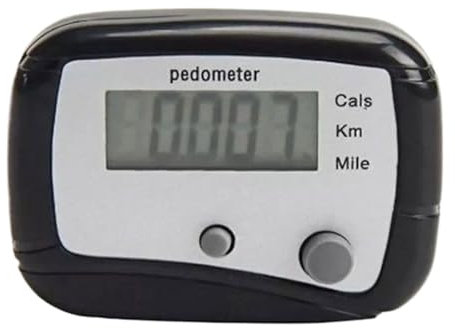 Walking Pedometer - Durable ABS Material, Step Counter, Calorie Monitor | Portable Digital LCD With Miles and Km Display, Pedometer for Exercise Routine, Fitness Walking, Jogging