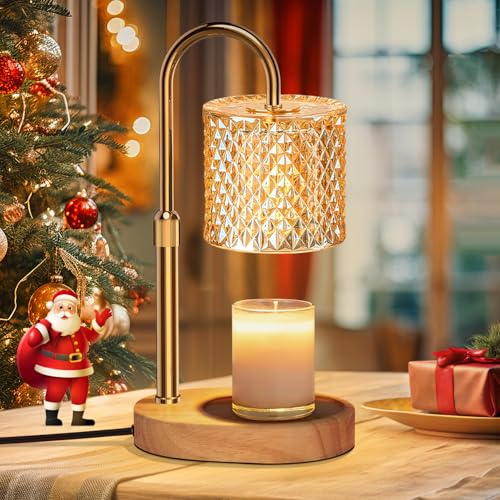 WUEAOA Lámpara Calentadora de Velas, Candle Warmer Lamp, Calentador de Velas con Temporizador y Regulador – Altura Ajustable, 4 Niveles de Luz (Regalo para Él/Ella)