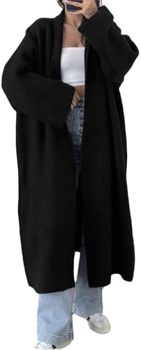 tinetill Cardigan Manches Longues Femme Cardigan Décontractée Manteau Tricot Veste Manteau Élégant Vêtement D'extérieur Printemps Automne