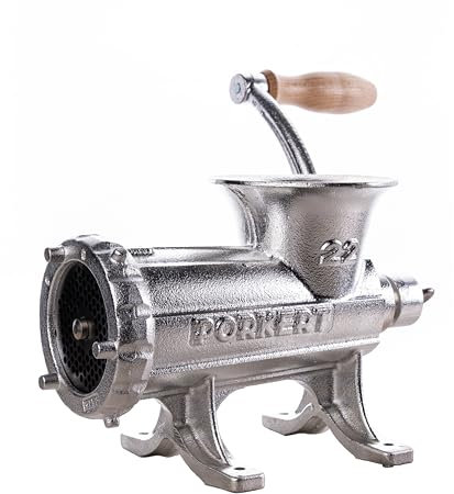 Porkert hachoir professionnel manuel taille 22 en fonte de haute qualité, avec couteau et disque perforé Ø 4,5 mm