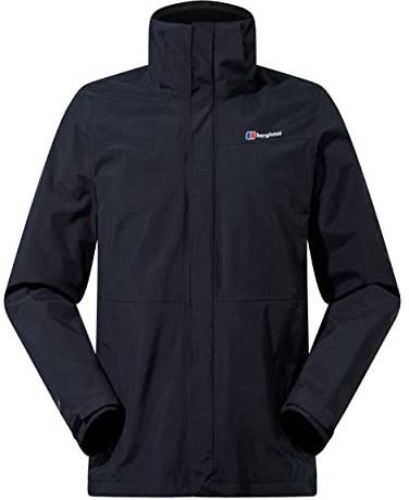 Berghaus Hillwalker Interactive Gore-Tex Giacca impermeabile da uomo, traspirante, resistente, nero, S