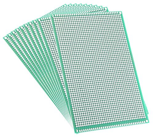 Sourcingmap doppelseitige Leiterplatte, 10 x 15 cm, universelle Leiterplatte, Proto-Platine für Heimwerker, Löten, elektronische Projekte, Praxis, Testschaltung, 10 Stück