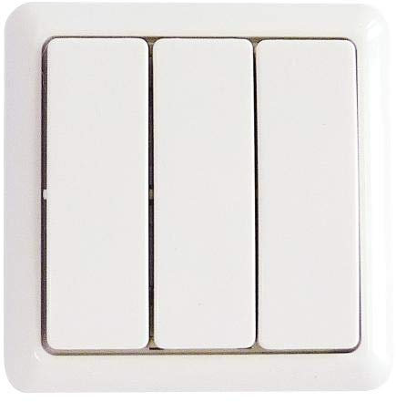 Interrupteur sans Fil SEMAC COMFORTLIFE,Fréquence 433,92MHz,3 Boutons 2 façades,Contrôle équipements en Local,Pile 12V 23A