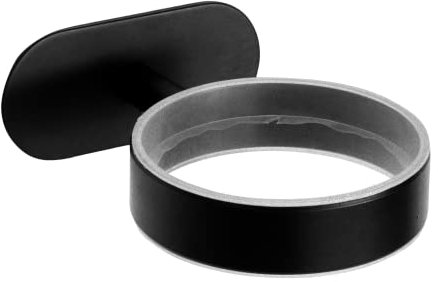 Ambrosya - Haartrocknerhalter ohne Bohren - Fön Fönhalter Fönhalterung Haartrockner Halter Halterung Wand Zum Kleben (Edelstahl (Schwarz))