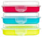 QILZO® Packung mit 3 Einheiten Sandwich-Halter, Lunch Halter, Snack Box, wiederverwendbare Lebensmittelaufbewahrung