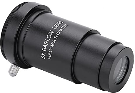 1.25 Pulgadas 5X Lente Barlow Aleación De Aluminio Accesorios para Telescopio Lente Barlow Telescopios Multicapa Ocular Lentes Telescópicas Negras Rosca M42