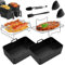 Airfryer Heißluftfritteuse Zubehör for Cosori Airfryer 2 Kammern XXL 8.5L-Zubehör Heißluftfritteuse Airfryer Silikonform für Ninja Airfryer Foodi Dual Zone AF400EU AF300EU 7,6L-9.5L Zubehör