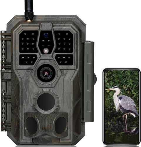 GardePro E8 Wildlife Camera, WiFi, 48MP 1296p Trail Camera with 100ft Night Vision 0.1s Motion Activated, Camera Traps for Garden, Camo