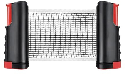 JZK 165cm Retractable Table Tennis Net, Portable Ping Pong Net Rack Replacement, Table Tennis Net Posts Clamp Bracket for PingPong Table, Office Desk, Home Kitchen or Dining Table