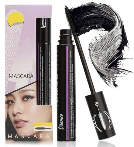 4D Mascara Schwarz, Schwarz Wimperntusche Wasserfest, Panorama Mascara für Extra Definition und Extra Volumen, Wimperntusche Lange Wimpern, Langlebige Curling, Glatt Wischfeste, Den Ganzen Tag