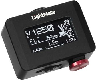 LightMate Lite 2R Light Meter, 30°FOV High Precision Ambient Light Digital Exposure Meter, 0.96in Large OLED Screen, Ultra-Compact 1.24oz, Rechargeable 20H Battery Life, for Film Leica Cameras, Black