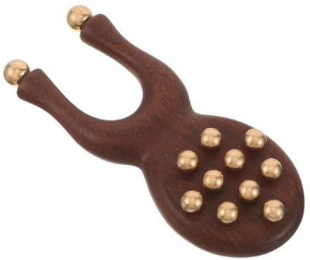 Kisangel Peigne de massage capillaire : masseur de cuir chevelu Gua Sha pour hommes et femmes - Masseur à dents en laiton en forme de grenouille pour le visage, le cou, les bras et le cuir chevelu