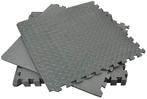 Rolson Tools 60817 Bodenmatten, Schwarz, mit 10 Kanten, 6 Stück