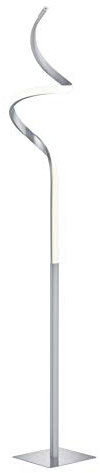 lightling LED Stehleuchte Wibke, Korpus aus nickel matt Metall, fest verbaute LED Technik (11W), dimmbar (Switch Dimmer), Höhe: 145 cm, Breite und Tiefe: 20 cm