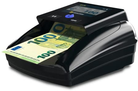 Detectalia D7T+, Falschgeldprüfer, getestet für EUR, GBP, USD, mit 5 Fälschungsprüfungen, mit Alarm, TFT-Display, EZB-Zertifiziert
