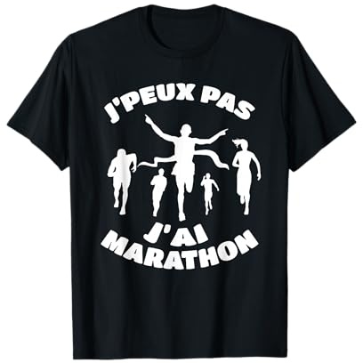 J'Peux Pas J'ai Marathon Humour Cadeau Course à Pied Athlète T-Shirt