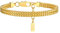 Gamtic Armband Herren Armkette Edelstahl - Armbänder Armkette Silber Schwarz Gold Edelstahl Armbänder Panzerkette HerrenarmbänderGeschenke für Männer, Verstellbar 21.5cm-25cm (Gold)