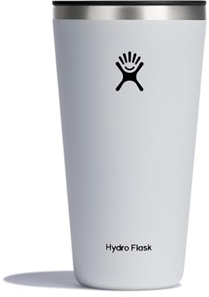 Hydro Flask All Around Tumbler Press-in Lid, Insulated Travel Mug, Stainless Steel Coffee Cup 28 Oz White