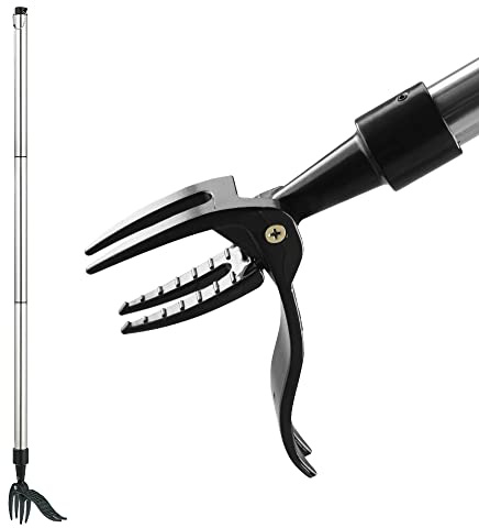 Ifan Herramienta extractora de malezas, herramienta de deshierbe de pie con mango ajustable de acero inoxidable de tres secciones de 40 pulgadas, elimina fácilmente las malas hierbas sin doblarse,