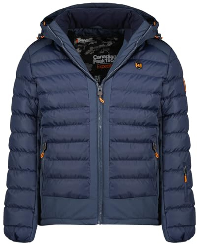 Canadian Peak Aurelieneak_Men - Men's Comfortable Autumn Winter Warm Parka - Waterproof Coat Outdoor Fur Hooded Jacket - Winter Windbreaker Jacket Man (Navy Blue XXL)