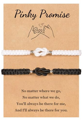 VU100 Partner Armbänd Pärchen Armband Geschenk für Paar Armbänd Kabbalah Glücks Amulett Armband Valentinstag Weihnachten Geburtstag Geschenk für Freund Freundin Ehemann Frau Familie Freunde