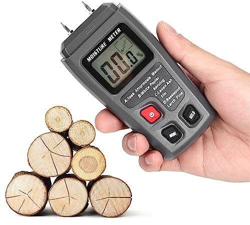 Sensore Rilevatore di umidità per Legno, Tester Igrometro LCD per Noce, Palissandro, Albero della Gomma