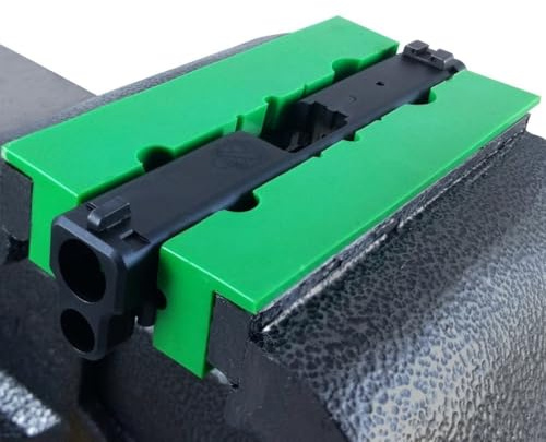 Zilimontt Coperture per ganasce magnetiche morbide per morsa da banco da 10,2 cm, protezione in gomma con forti magneti, protegge metallo, legno e pezzi delicati, officina (verde C)