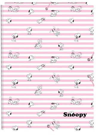Safta SNOOPY - Carpeta Folio con 3 Solapas, Ideal para Niños de Diferentes Edades, Cómoda y Versátil, Calidad y Resistencia, 26x36.5 cm