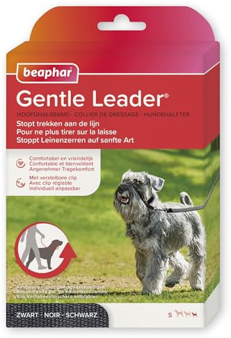 BEAPHAR - Gentle Leader® - Hundehalfter Für Kleine Rassen - Aus Nylon - Trainingshilfe Zur Kontrolle Und Führung - Von Tiertrainern Empfohlen - Größe S - Schwarz